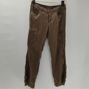 Athleta Skinny Cargo pants brown streetwear grunge retro lagenlook hipster‎ boho
